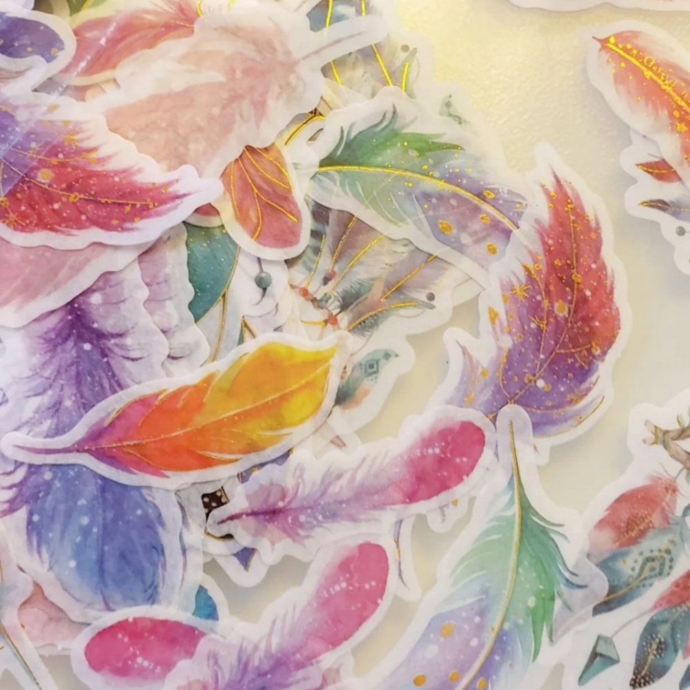Assorted Feather stickers
